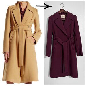 Land’s End Canvas NWOT Plum Belted Coat